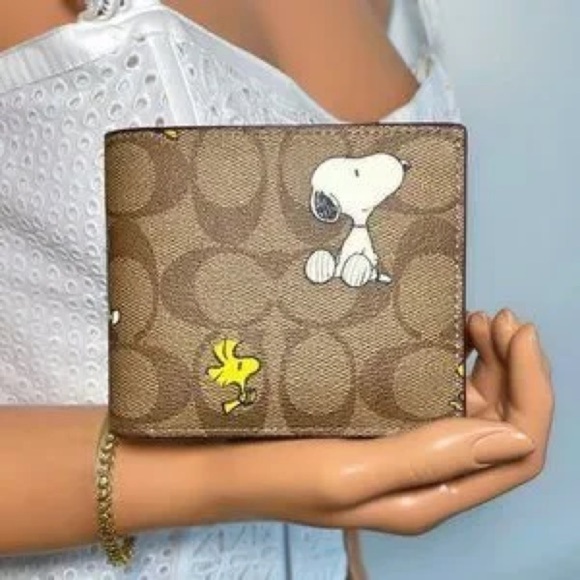 NEW! RARE Coach Peanuts 3 In 1 Wallet With Snoopy Woodstock Purses Designer - Picture 6 of 8